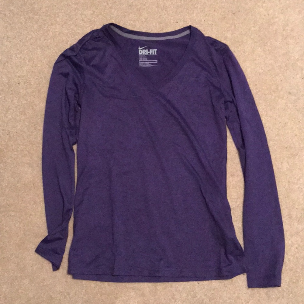 Purple Nike dry fit long sleeve shirt